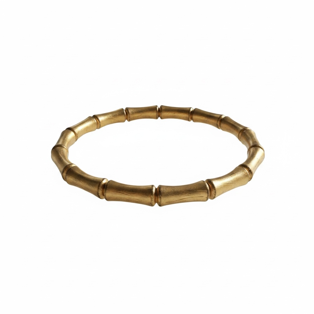 Gold bamboo style bracelet