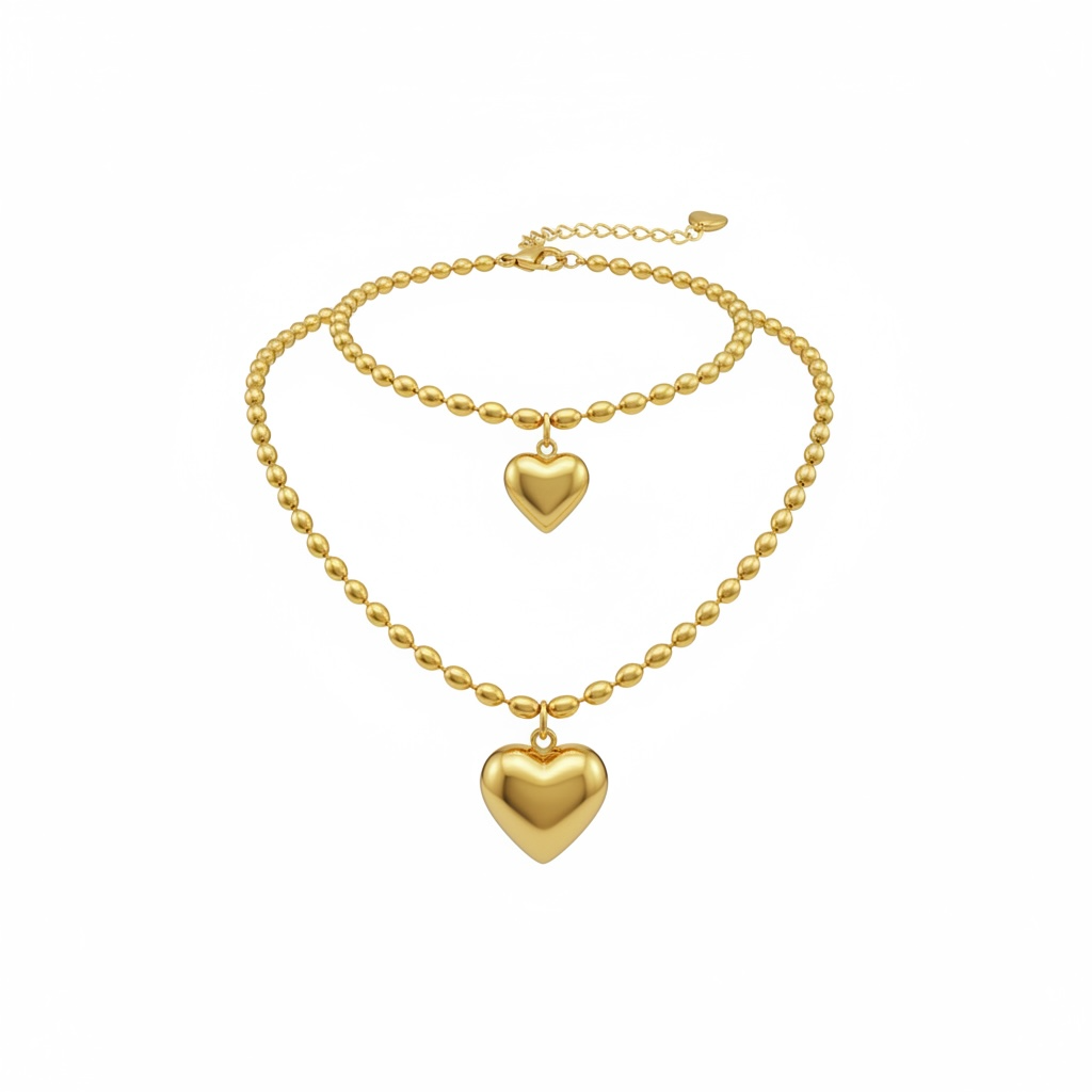 Heart and bracelet set