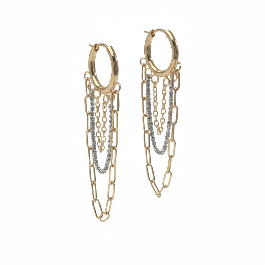 Multi chain earrings