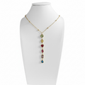 Multicolour gem necklace
