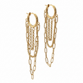 Fine chain hoop earrings