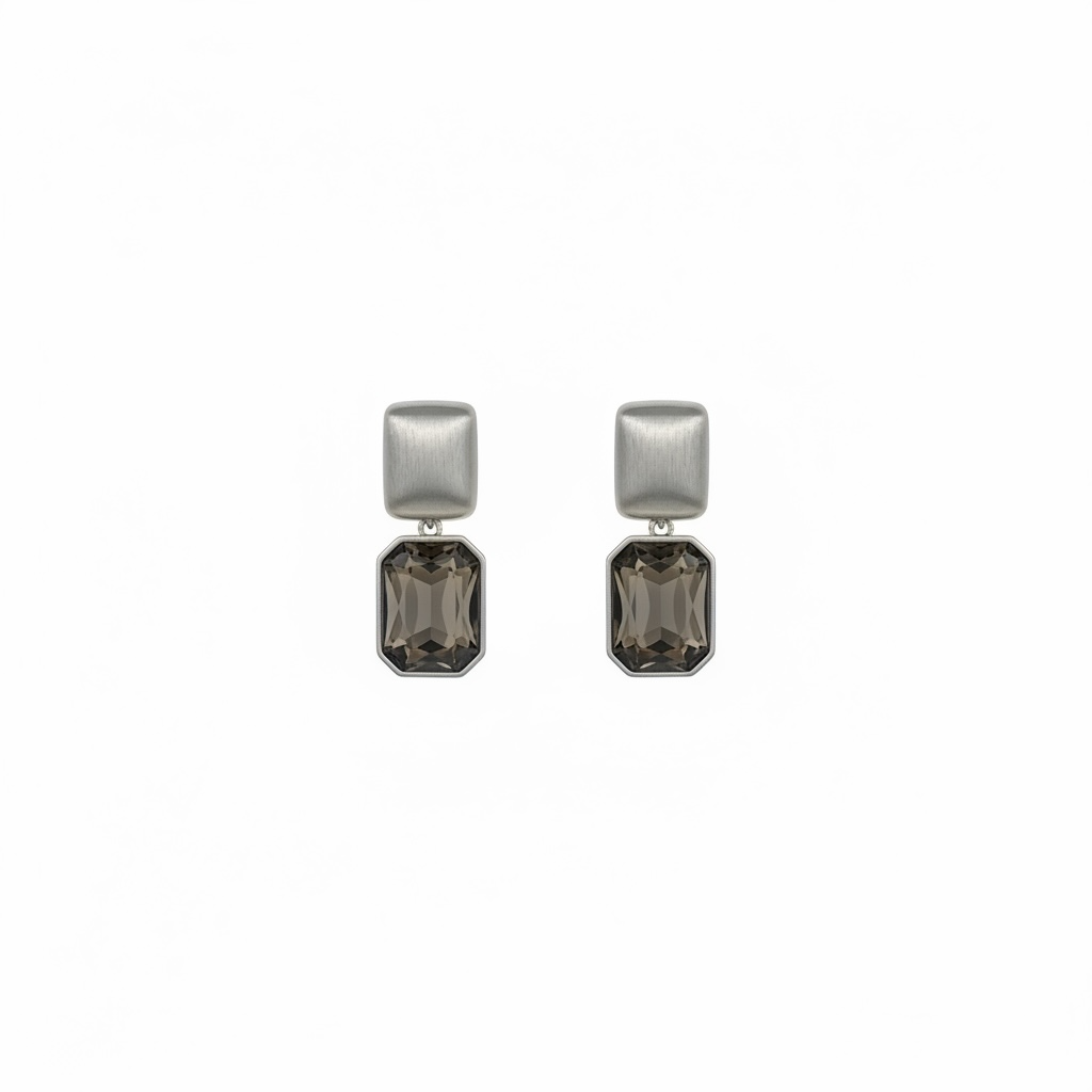 Smokey stone earrings