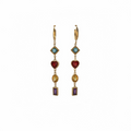 Multi colour drop earrings