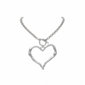 Large heart choker necklace