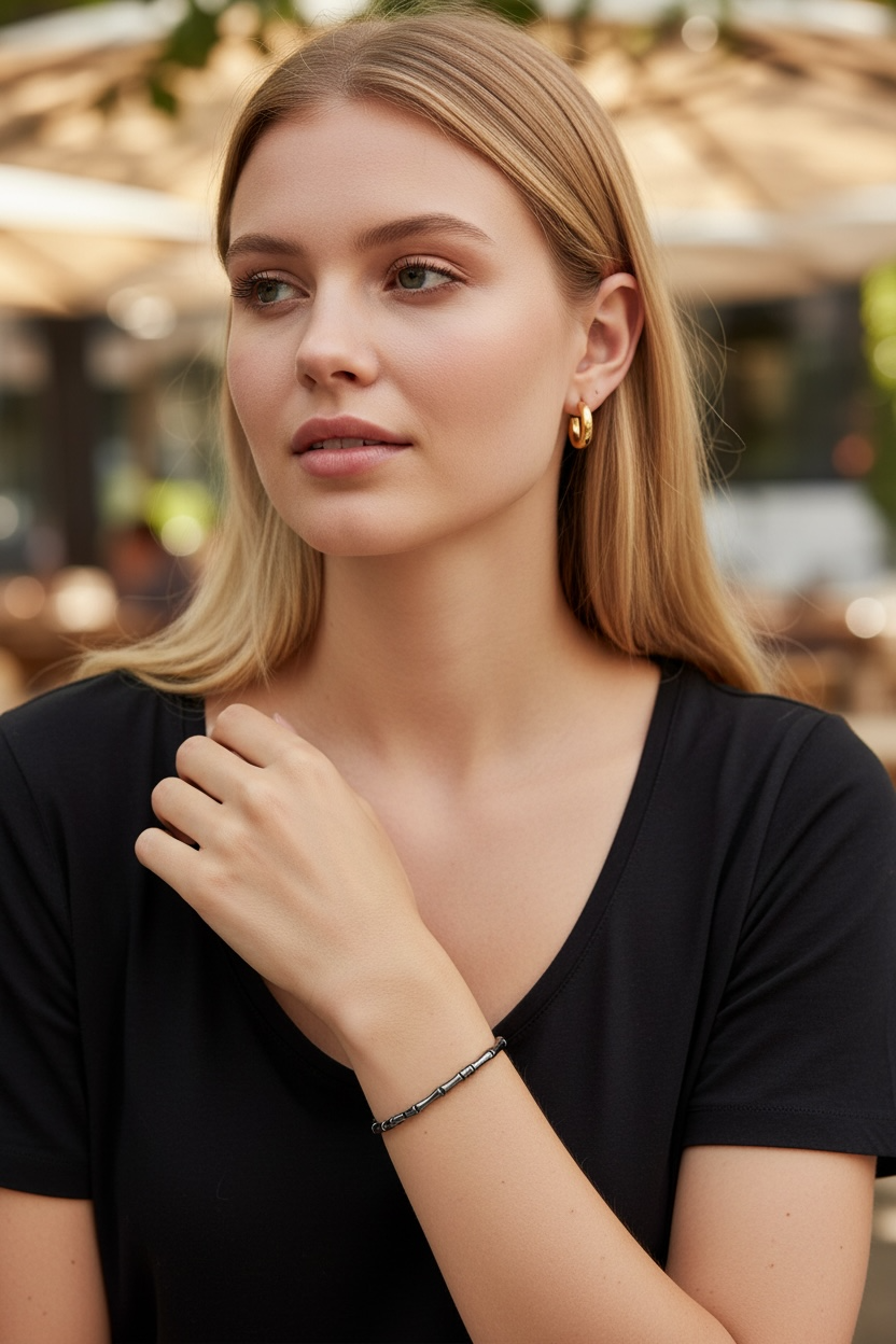 Bamboo style bangle