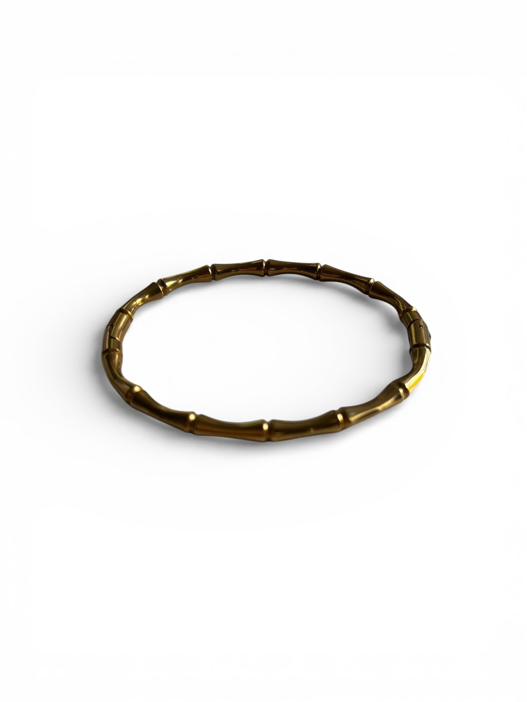 Gold bamboo style bracelet
