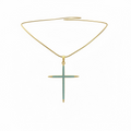 Turquoise gold cross
