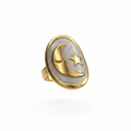 Adjustable moon ring