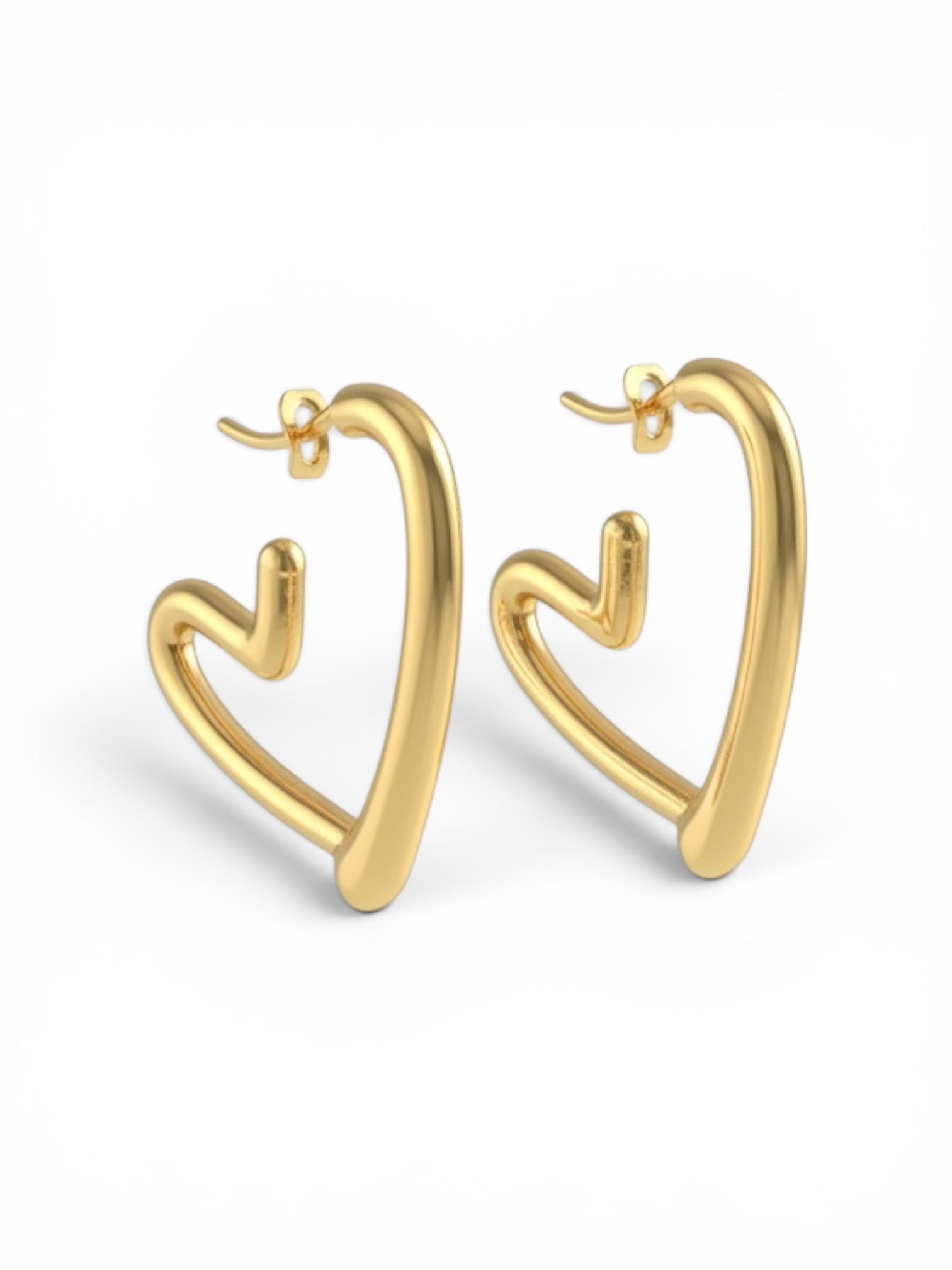 Open heart earrings